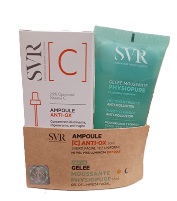 Set Suero C Concentrado de Luminosidad 30ml + Physiopure Gel Limpiador 55ml